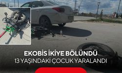 Korkunç çarpışma: Ekobis ortadan ikiye bölündü, 13 yaşındaki çocuk yaralandı