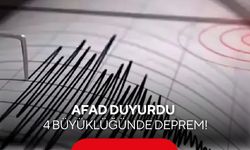 AFAD duyurdu: 4 büyüklüğünde deprem!