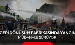 Geri dönüşüm fabrikasında korkutan yangın! Ekipler seferber oldu...