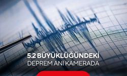 5.2 büyüklüğündeki sarsıntı anı kamerada