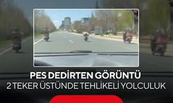 Pes dedirten görüntü: Motosikletin üzerine uzandı, canını hiçe saydı