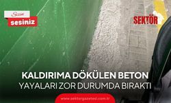 Kaldırıma dökülen beton yayaları zor durumda bıraktı