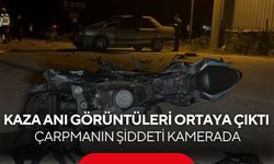 Kaza anı görüntüleri ortaya çıktı... Çarpmanın şiddeti kamerada