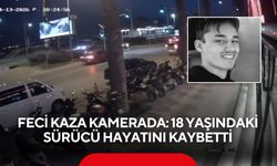 Feci kaza anı kamerada: 18 yaşındaki sürücü hayatını kaybetti