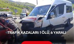 İki ayrı trafik kazası: 1 ölü, 6 yaralı