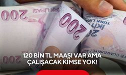 120 bin TL maaşı var ama çalışacak kimse yok!