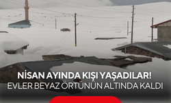 Nisan ayında kışı yaşadılar! Evler tamamen beyaz örtünün altında kaldı