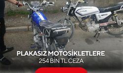 Plakasız motosikletlere 254 bin TL ceza: Trafikten men edildi!