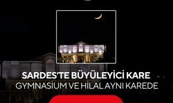 Salihli Sardes’te büyüleyici kare: Gymnasium ve Hilal aynı fotoğrafta