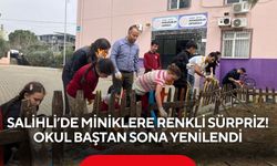 Salihli’de miniklere renkli sürpriz: Okul baştan sona yenilendi