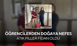 Salihli’de öğrencilerden büyük duyarlılık: Atık piller fidan oldu