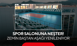 Salihli’de spor salonuna neşter! Zemin baştan aşağı yenileniyor