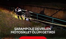 Şarampole devrilen motosiklet ölüm getirdi
