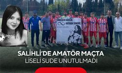 Salihli’de Sude için sahaya çıktılar: Amatör maçta duygulandıran pankart