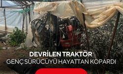 Devrilen traktör genç sürücüyü hayattan kopardı