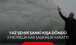 Yaz şehrinde kış manzarası! Karayolları gün boyu çalıştı... Kar tünelleri ve nefes kesen manzara