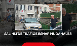 Salihli’de trafiğe esnaf müdahalesi