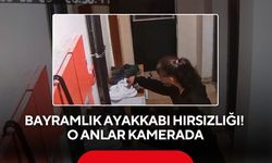 Bayramlık ayakkabı hırsızlığı! O anlar kamerada
