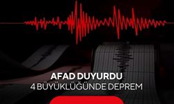 AFAD duyurdu: 4 büyüklüğünde deprem