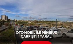 Otomobil ile minibüs çarpıştı: 1 yaralı