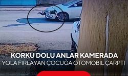 Bir anda yola çıktı, ölümle burun buruna geldi... 5 yaşındaki çocuğa otomobil çarptı...