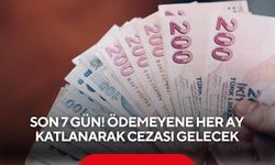 Son 7 gün! Ödemeyene her ay katlanarak cezası gelecek