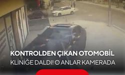Facianın eşiğinden dönüldü! Kontrolden çıkan otomobil kliniğe daldı