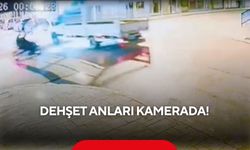 Dehşet anları kamerada! Motosikletle kamyonet çarpıştı