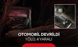 Otomobil devrildi: 1 ölü, 4 yaralı