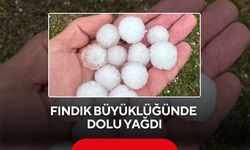 Fındık büyüklüğünde dolu yağdı
