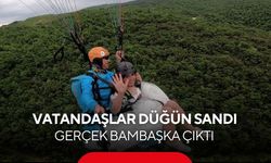 Gökyüzünde gelinlikli kadını görenler damadı aradı... Gerçek yere indikten sonra ortaya çıktı...