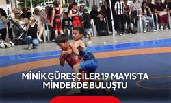 Minik güreşçiler 19 Mayıs’ta minderde buluştu