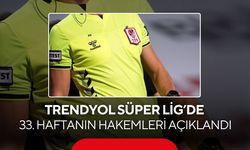 Trendyol Süper Lig’de 33. haftanın hakemleri açıklandı