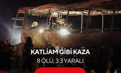 Yolcu otobüsü yandı! 1'i bebek 8 can kaybı, 33 yaralı