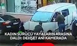 Kadın sürücü yayaların arasına daldı: Dehşet anı kamerada