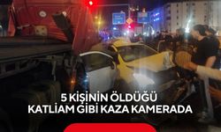 5 kişinin öldüğü, 6 kişinin yaralandığı katliam gibi kaza anı kamerada