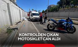 Kontrolden çıkan motosiklet can aldı