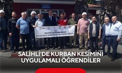 Salihli’de kurban kesimini uygulamalı öğrendiler