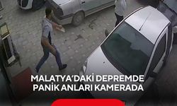 Malatya 5.6 ile sarsıldı! Vatandaşlar sokağa döküldü... Panik anları kameralara böyle yansıdı