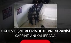 Malatya'da okuldaki deprem paniği kamerada