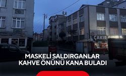 Maskeli saldırganlar  kahve önünü kana buladı...
