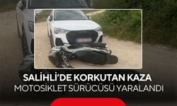 Salihli’de otomobil ile motosiklet çarpıştı: 1 yaralı