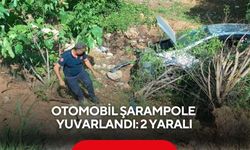 Otomobil şarampole yuvarlandı: 2 yaralı
