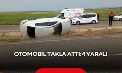 Otomobil takla attı: 4 yaralı