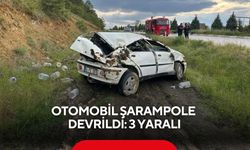 Otomobil şarampole devrildi: 3 yaralı