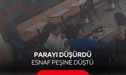 Sahilde aradığı parasını kafede düşüren vatandaşın o anları kameraya yansıdı