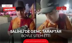 Salihli'de genç taraftar böyle sitem etti