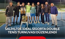 Salihli’de İdeal Sigorta Erkek Double Tenis Turnuvası düzenlendi