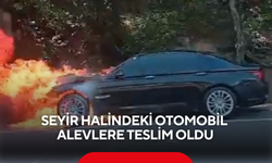 Seyir halindeki otomobil alevlere teslim oldu