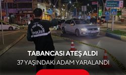 Araçtan inerken tabanca kazara ateş aldı